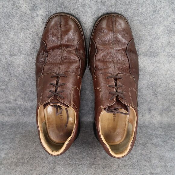 Johnston & Murphy Shoes Mens 10 Oxford Derby Casual Dress Leather Comfort Brown main image 9